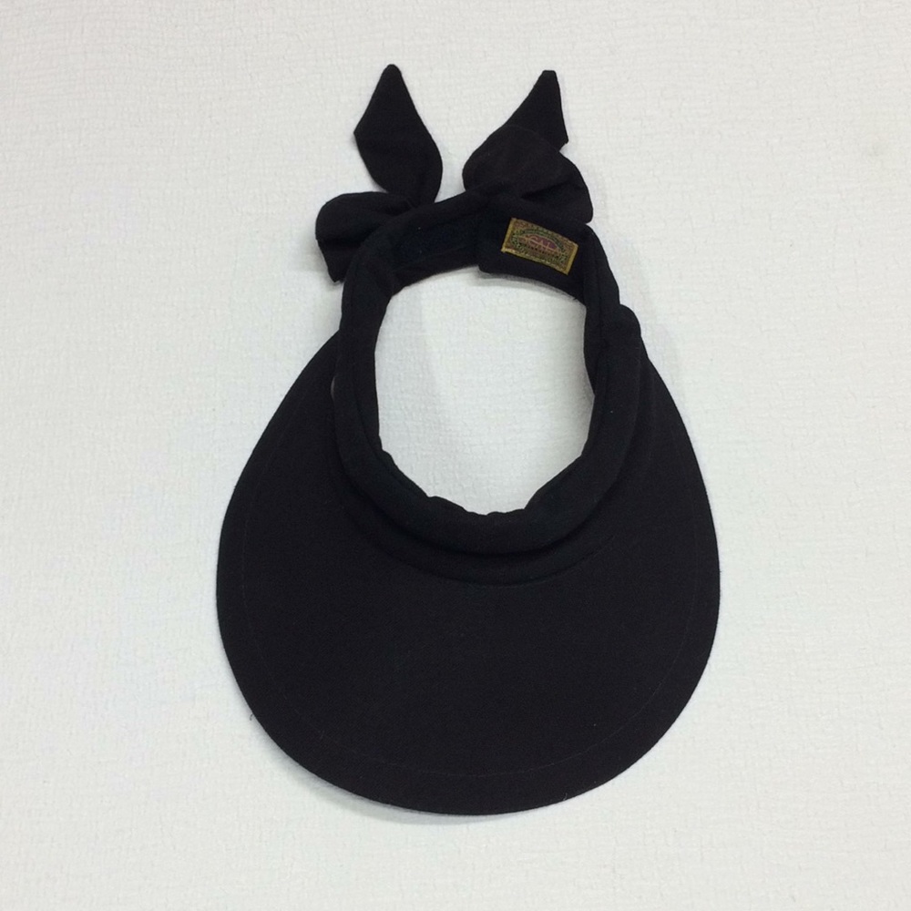 Scala black sun visor hat